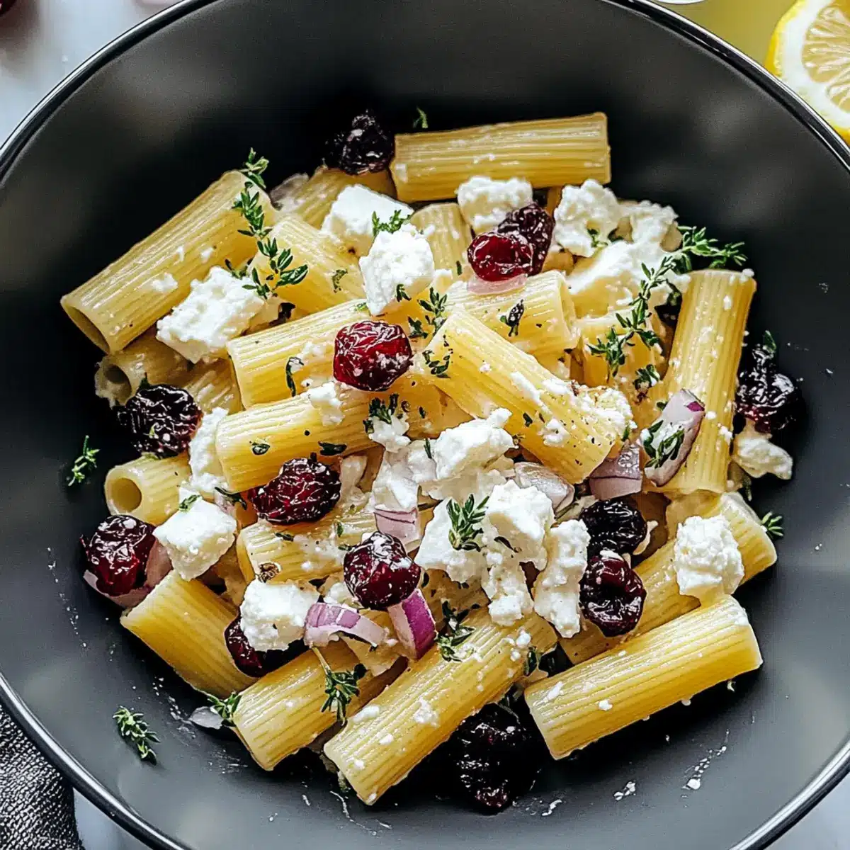 Cranberry Rigatoni Salad with Lemon