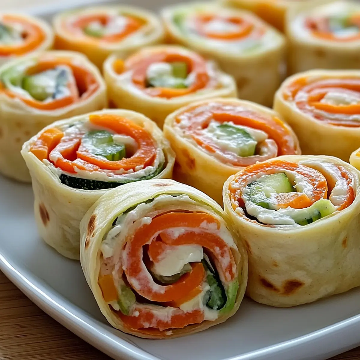 Fresh Vegetable Tortilla Roll Ups