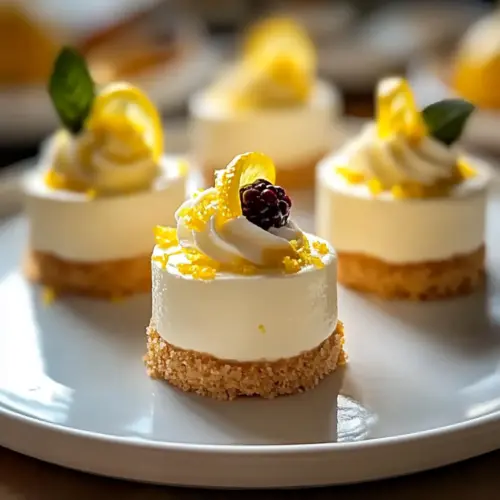 Mini Lemon Cheesecakes