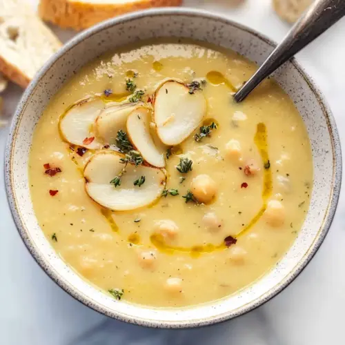 Vegan Garlic Chickpea Soup