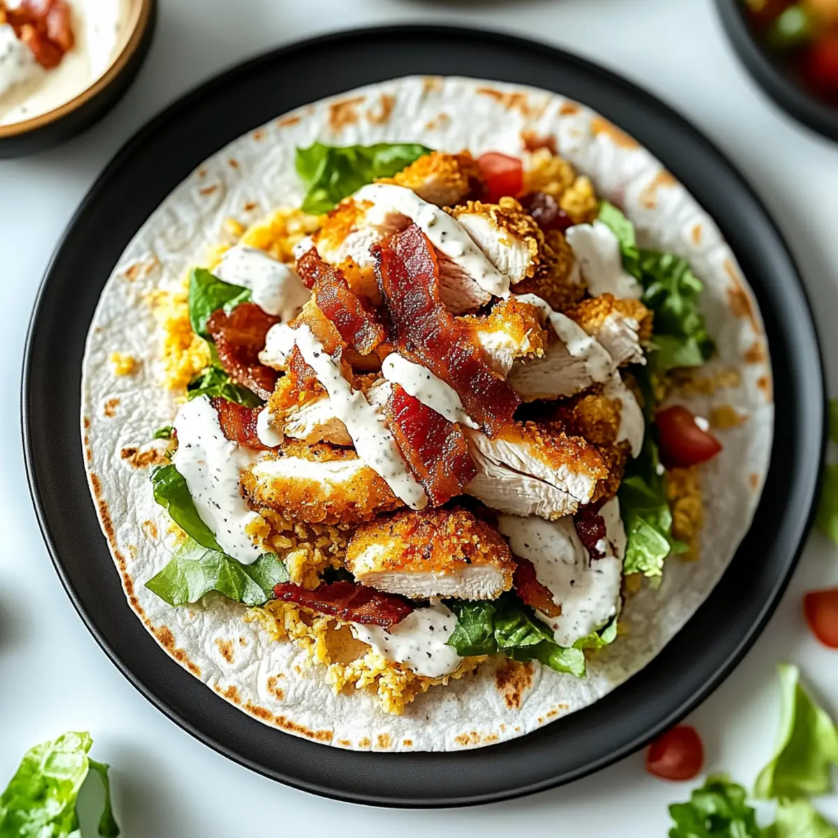 Crispy Chicken Bacon Ranch Wrap