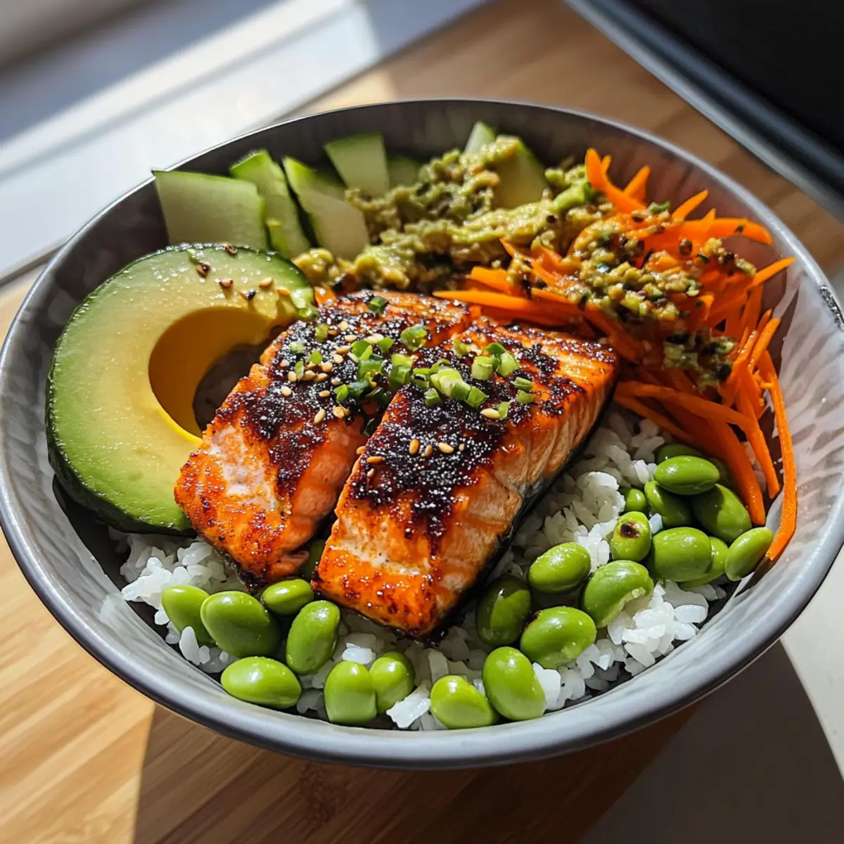 Crispy Salmon Rice Bowl