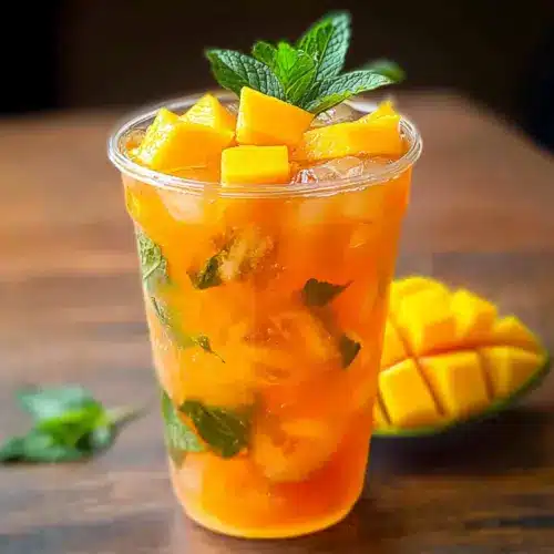 Homemade Mango Iced Tea