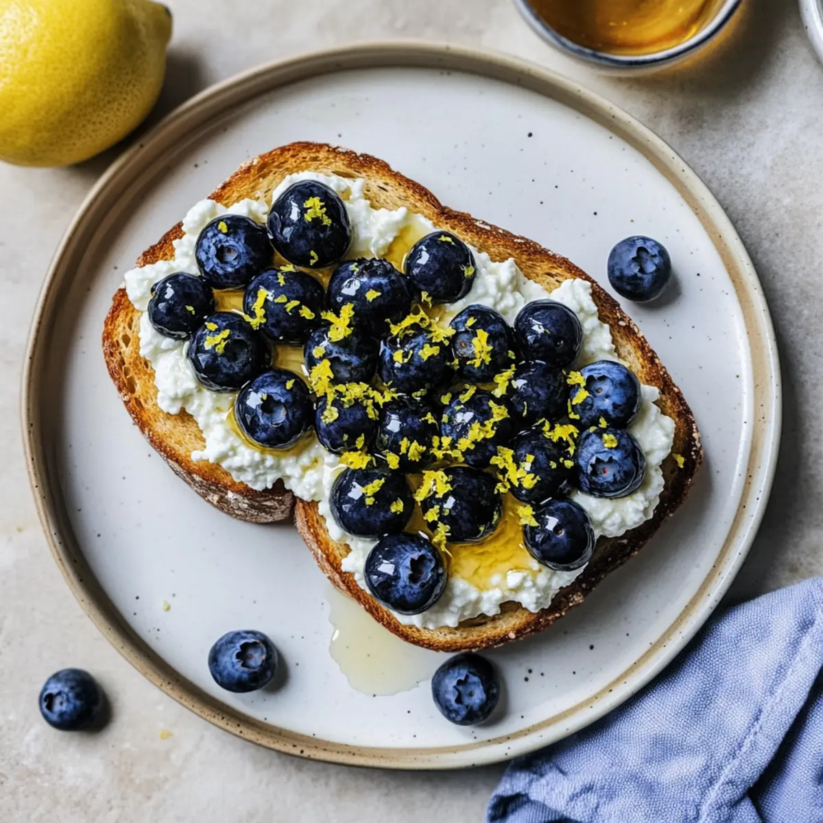 Lemon Blueberry Ricotta Toast