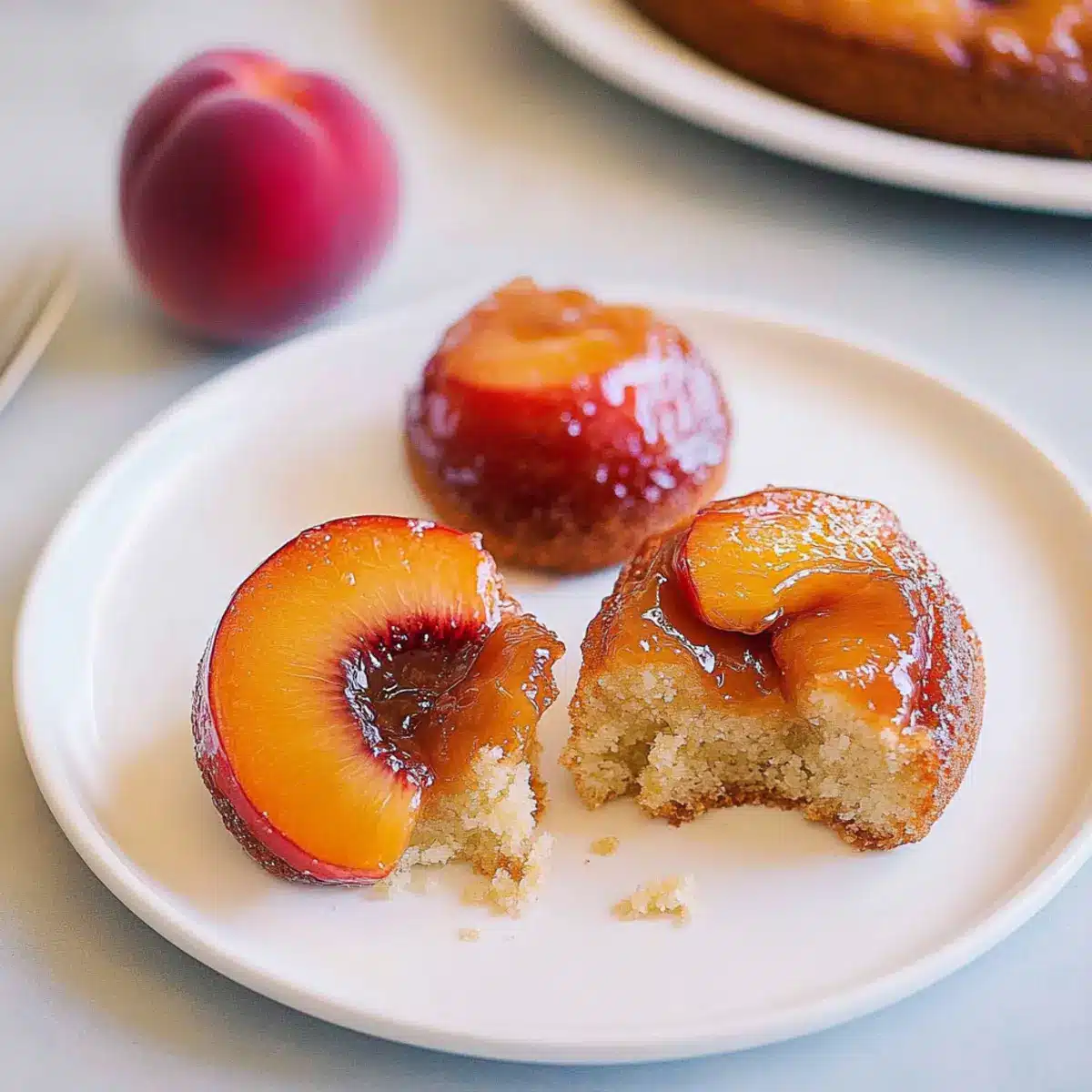 Peach Upside Down Mini Cakes