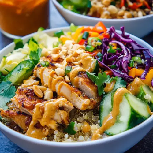 Thai Peanut Chicken Bowls