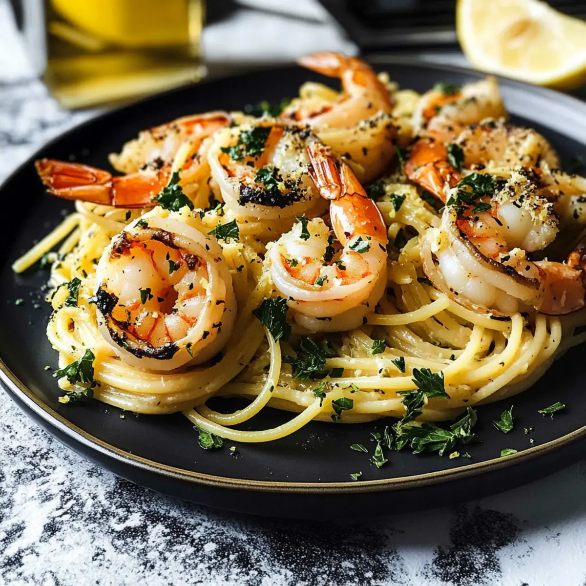 Lemon Spaghetti with Shrimp