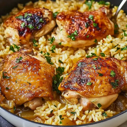 Chicken Thighs and Rice