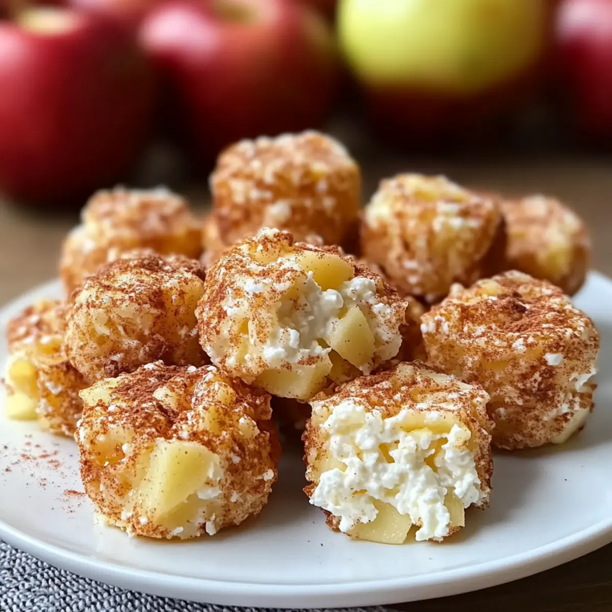 Cinnamon Apple Cottage Cheese Bites