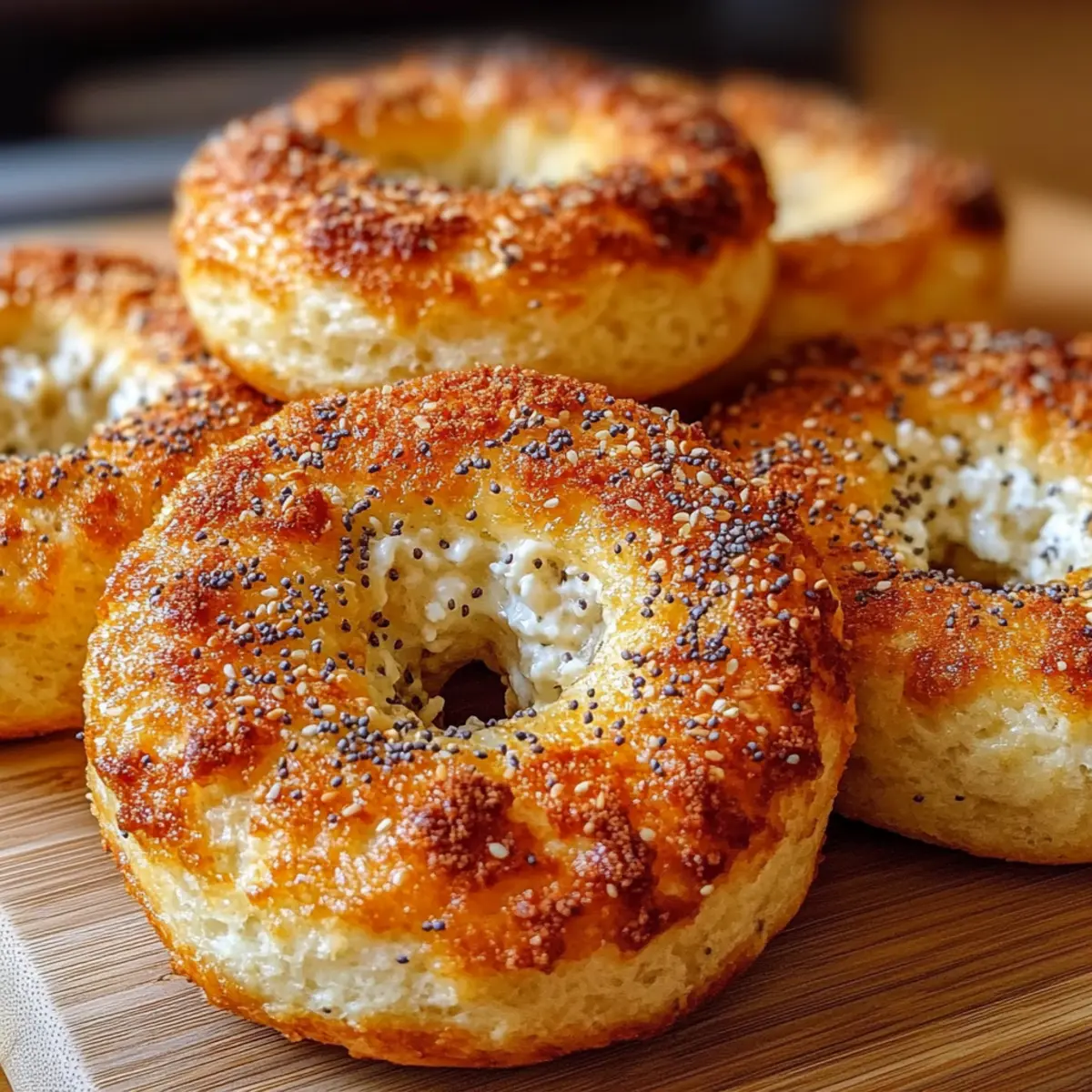 High Protein Cottage Cheese Bagels