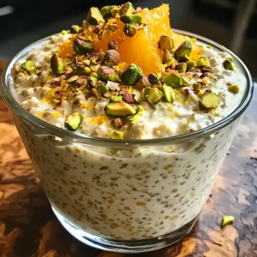 Pistachio Orange Blossom Overnight Oats