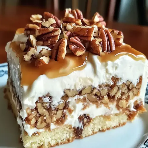 Butter Pecan Praline Poke Cake