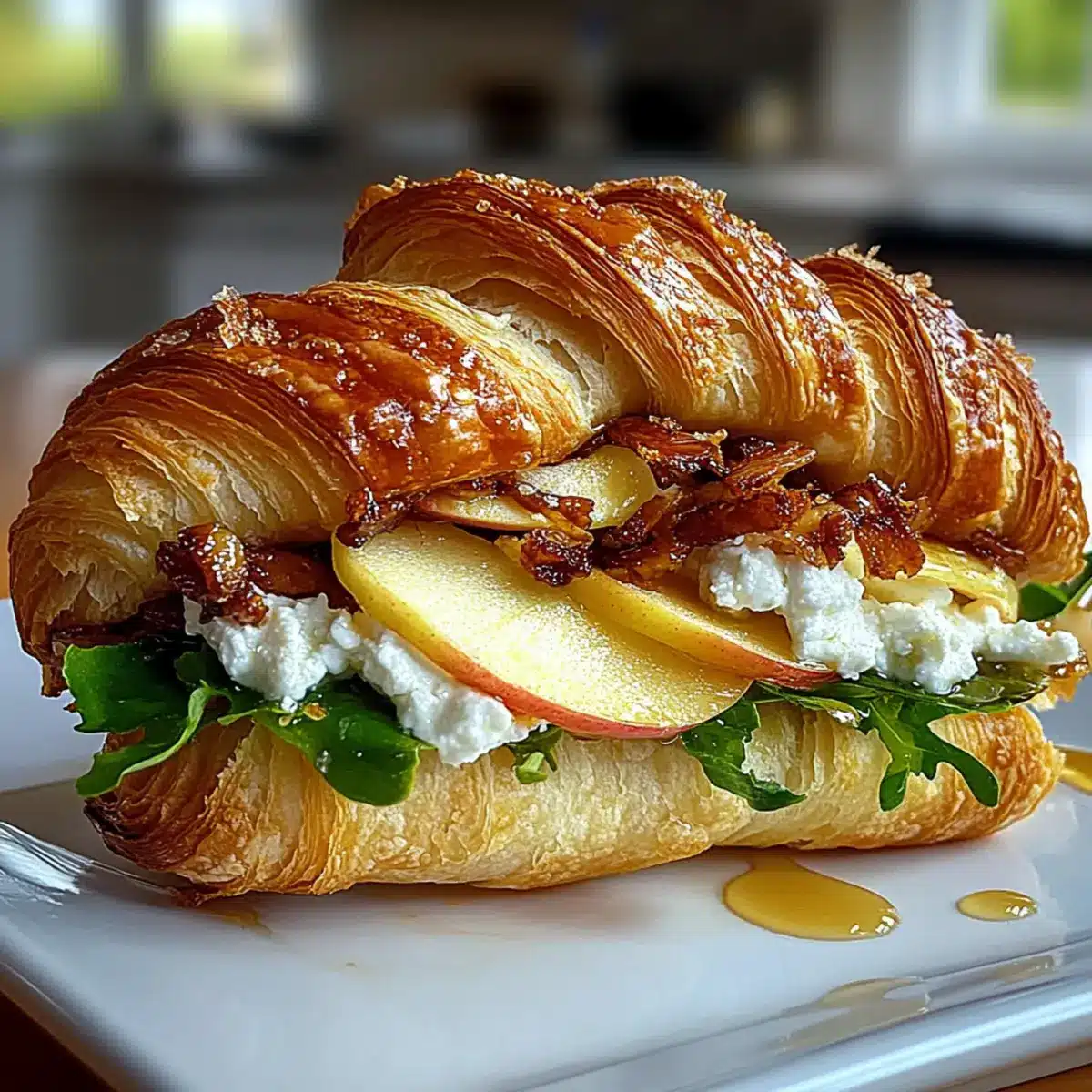 Apple & Goat Cheese Croissant Sandwich