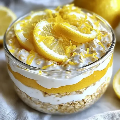 Zesty Lemon Cheesecake Overnight Oats for Breakfast Bliss