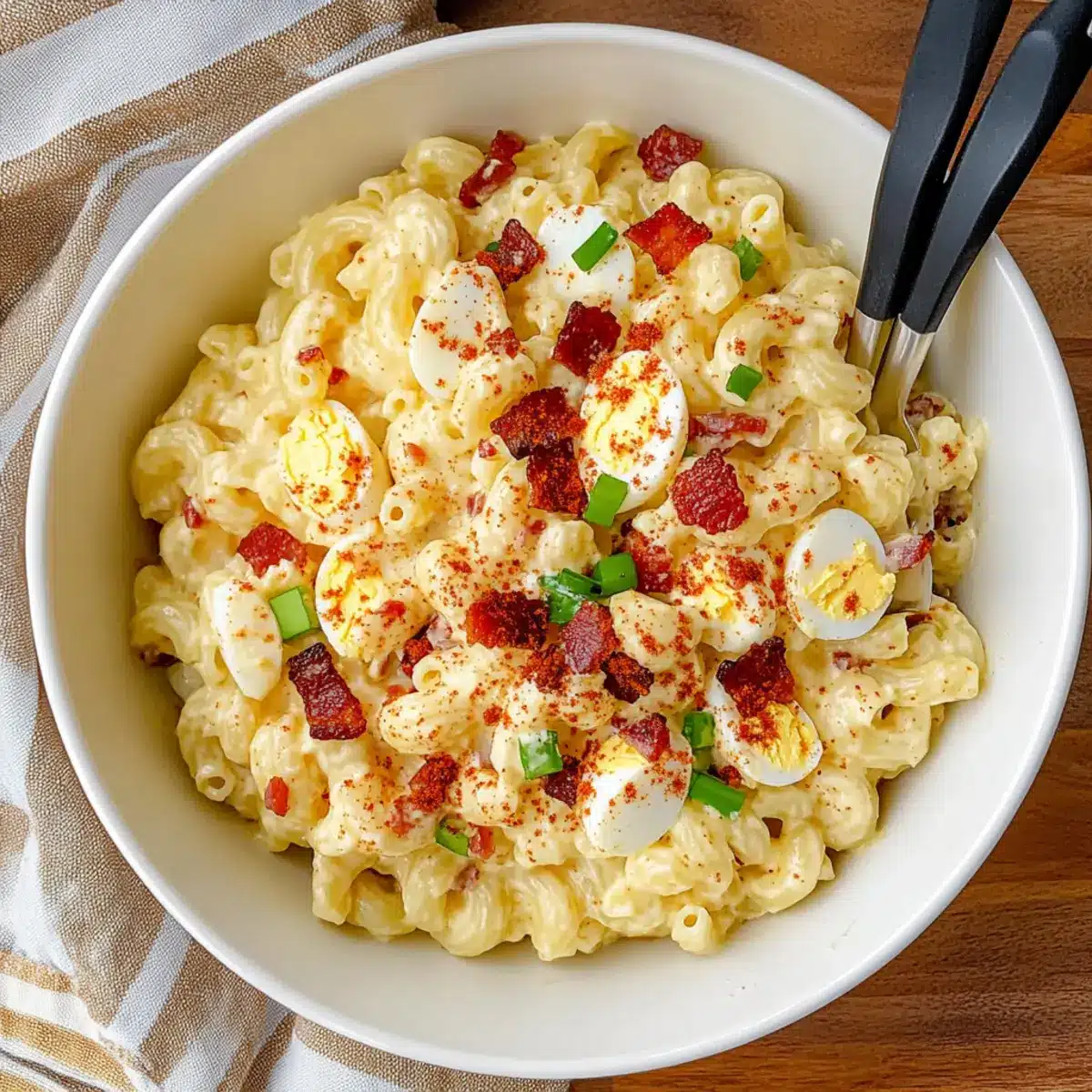 Creamy Deviled Egg Pasta Salad