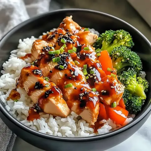 Sticky Chicken Rice Bowls