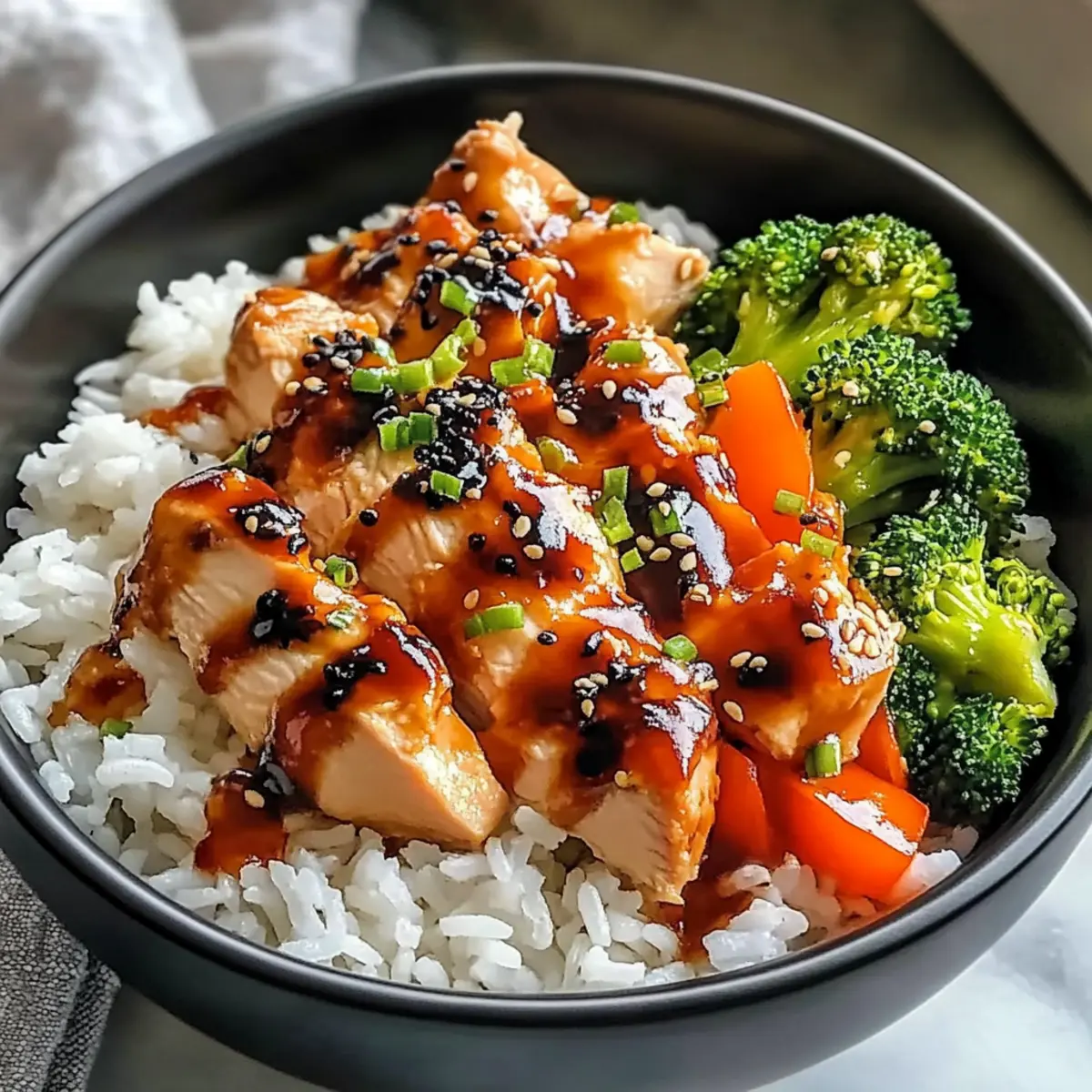 Sticky Chicken Rice Bowls