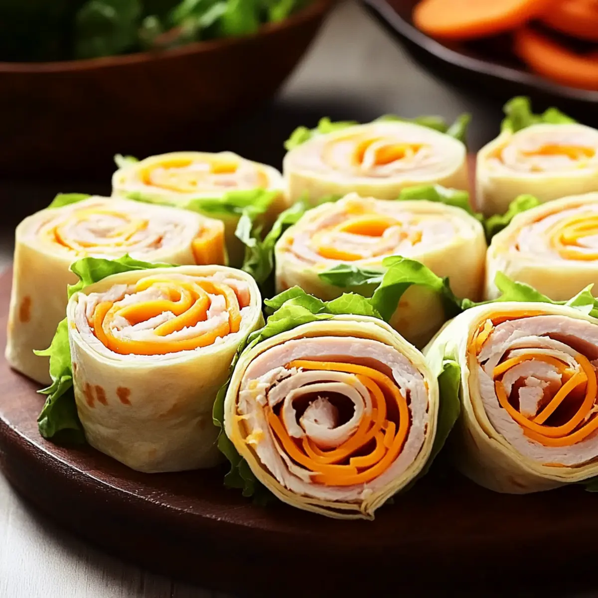 Turkey Cheddar Lunch Roll Ups